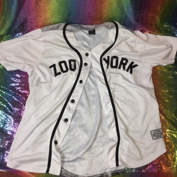 Mens White Black Baseball Jersey 